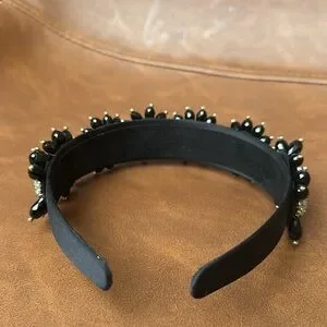Bloomingdales « the Fancy Headband » Locks and Mane black sequin floral Bloomingdale main image 2